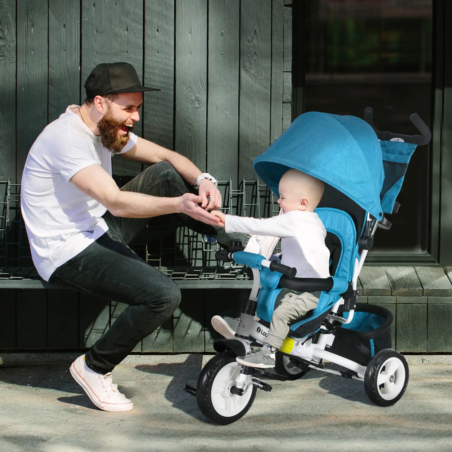 Nancy's Lucugnano Kinderdriewieler - Driewieler - Kinderwagen - Blauw