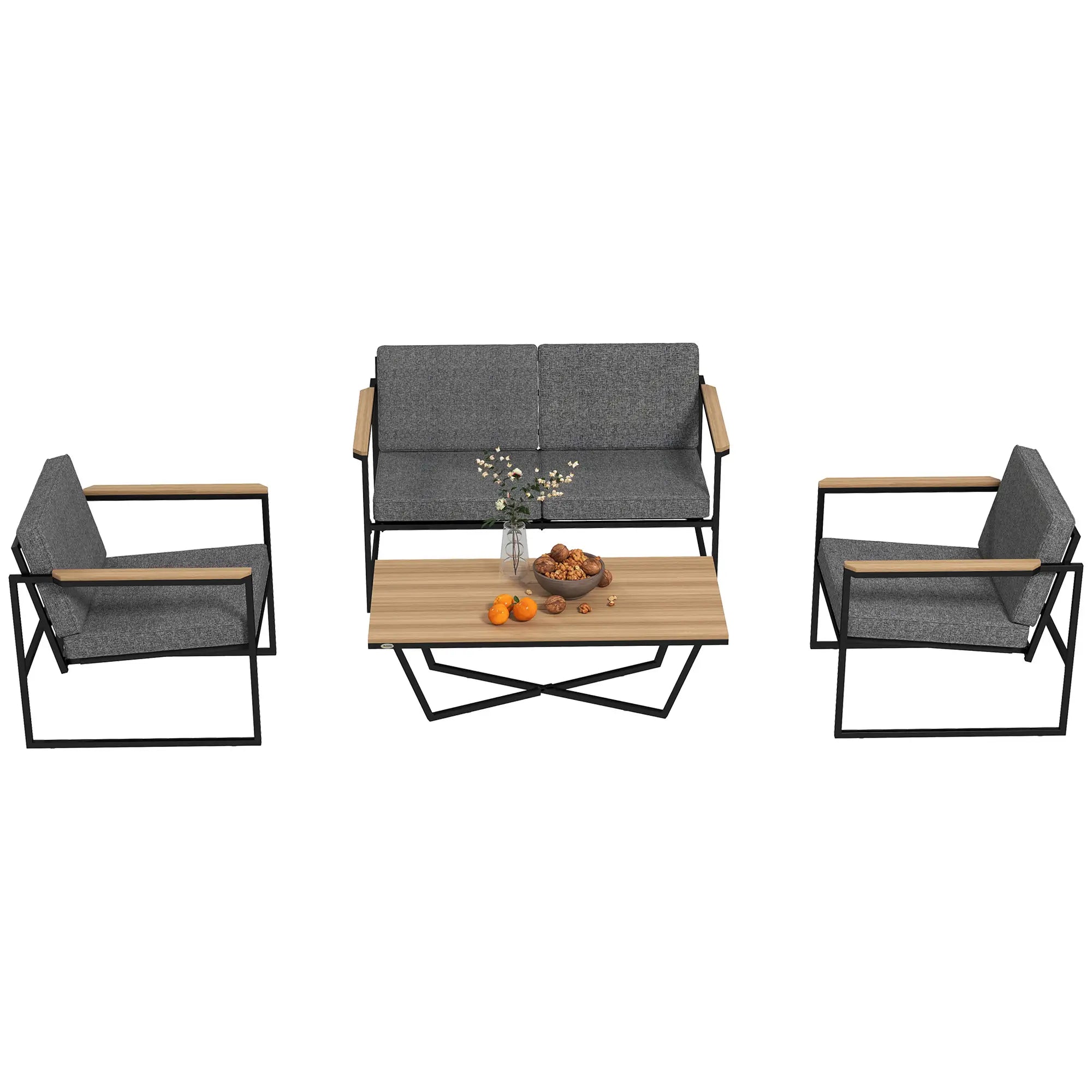 Nancy's Corbara Loungeset - Tuinset - Tuinmeubelset - Grijs