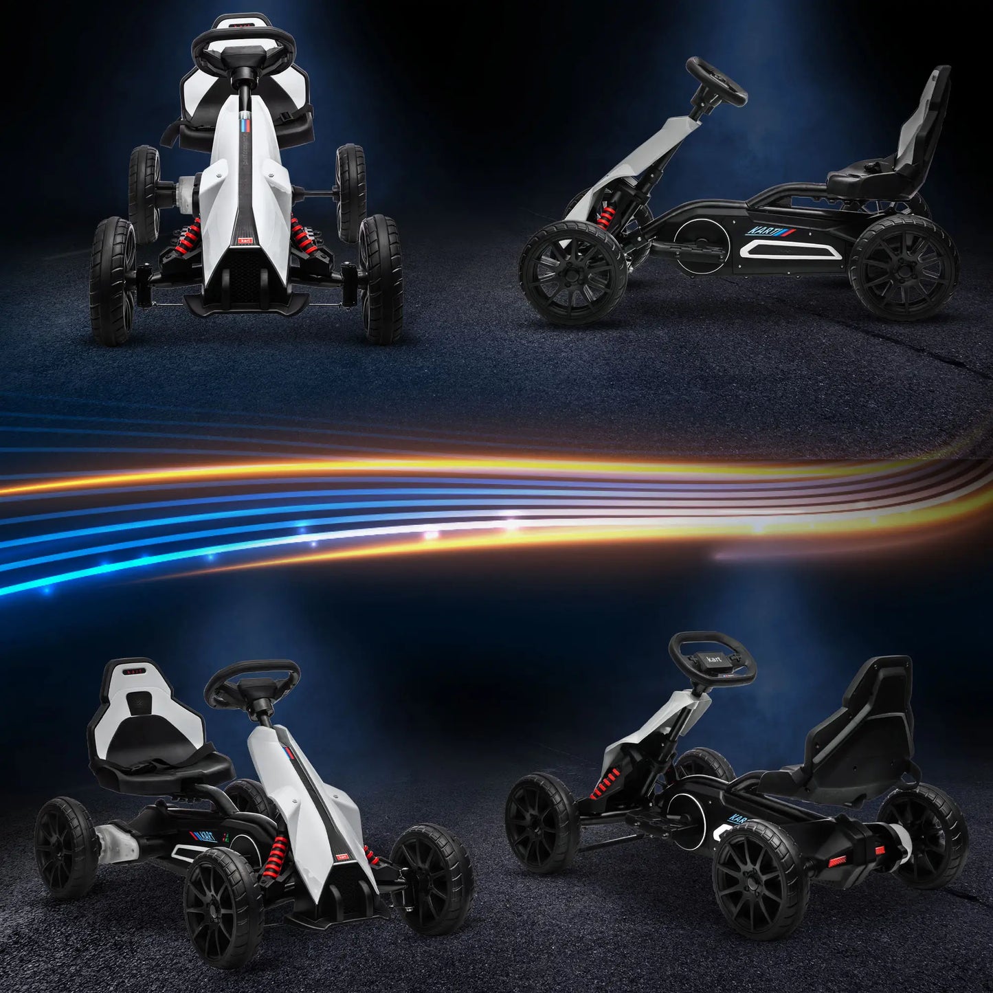 Nancy's Lamon Kinderkart - Kart voor Kinderen - Elektrisch - 3 tot 5 km/u - Wit