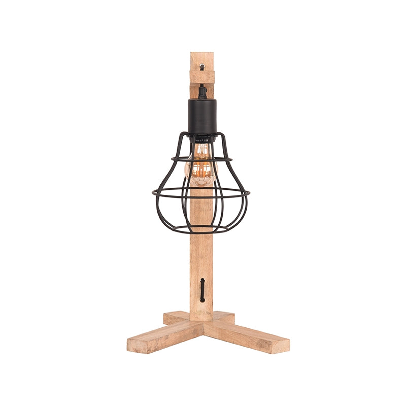 LABEL51 Tafellamp Drop - Tafelverlichting - Zwart - Mangohout
