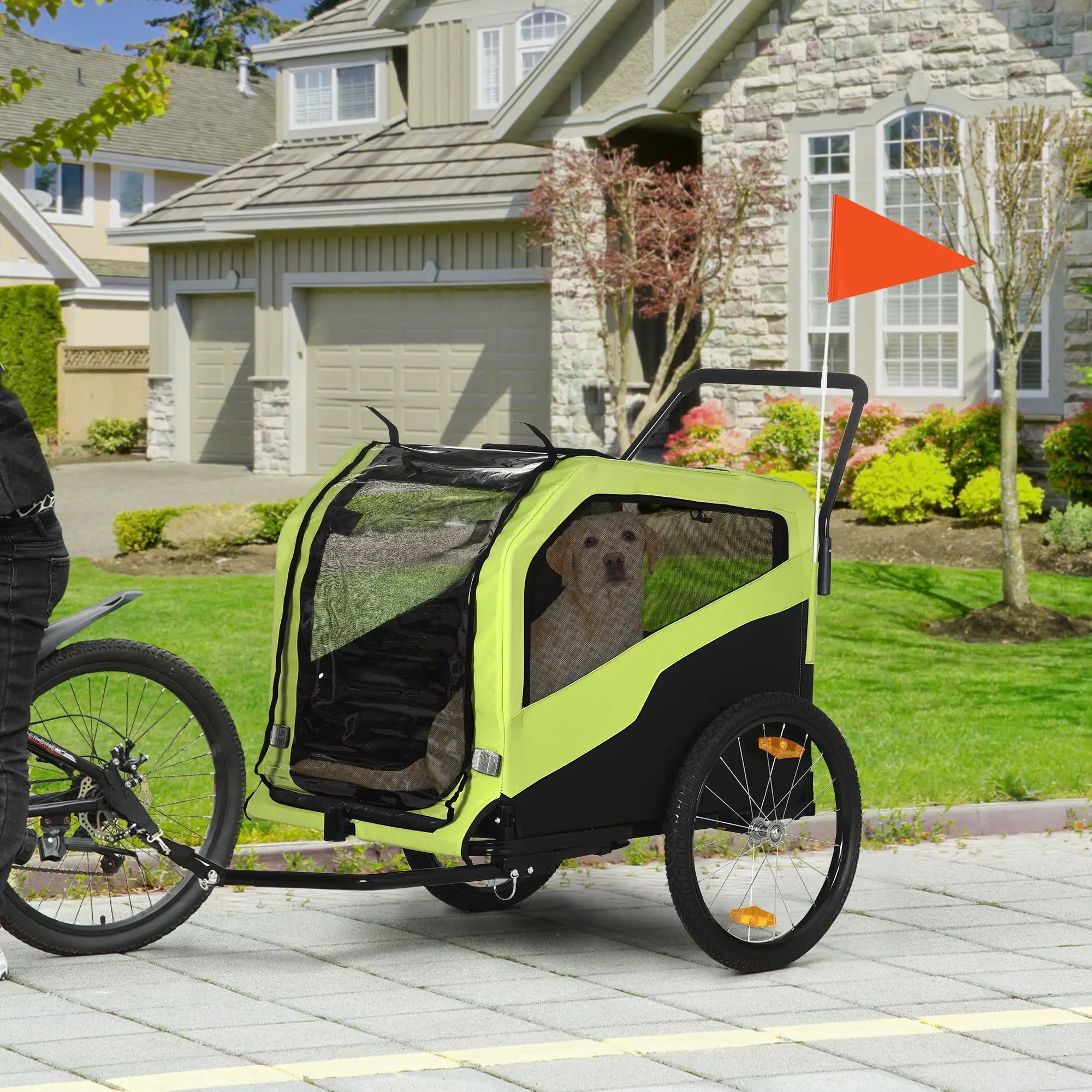 Nancy's Mondego Reiswagen voor Huisdieren - Hondenbuggy - Hondenkar - Dierenwagen - Groen