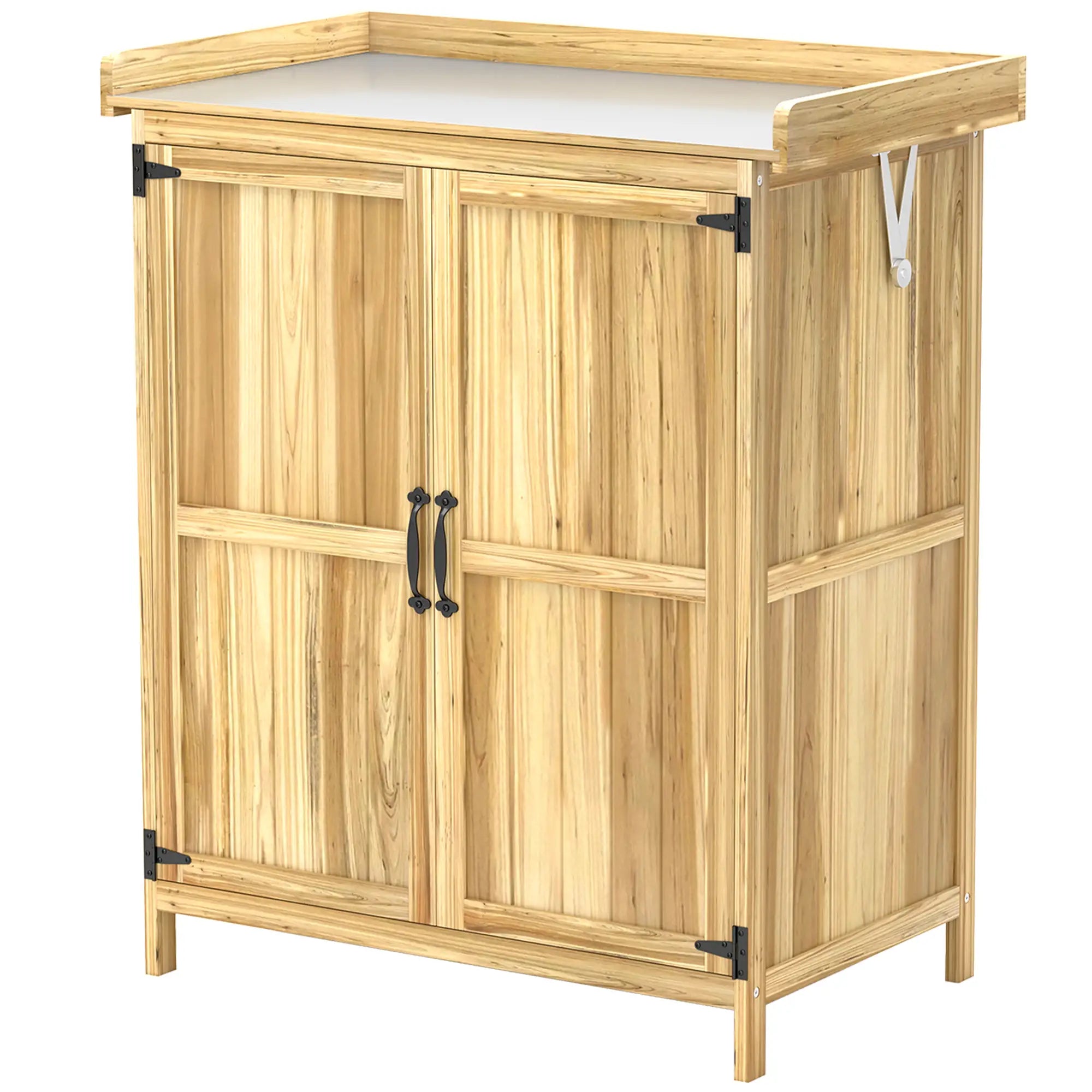Nancy's Follina Planttafel - Tuinwerktafel - Tuinkast - Dennenhout - ± 75 x 45 x 90 cm