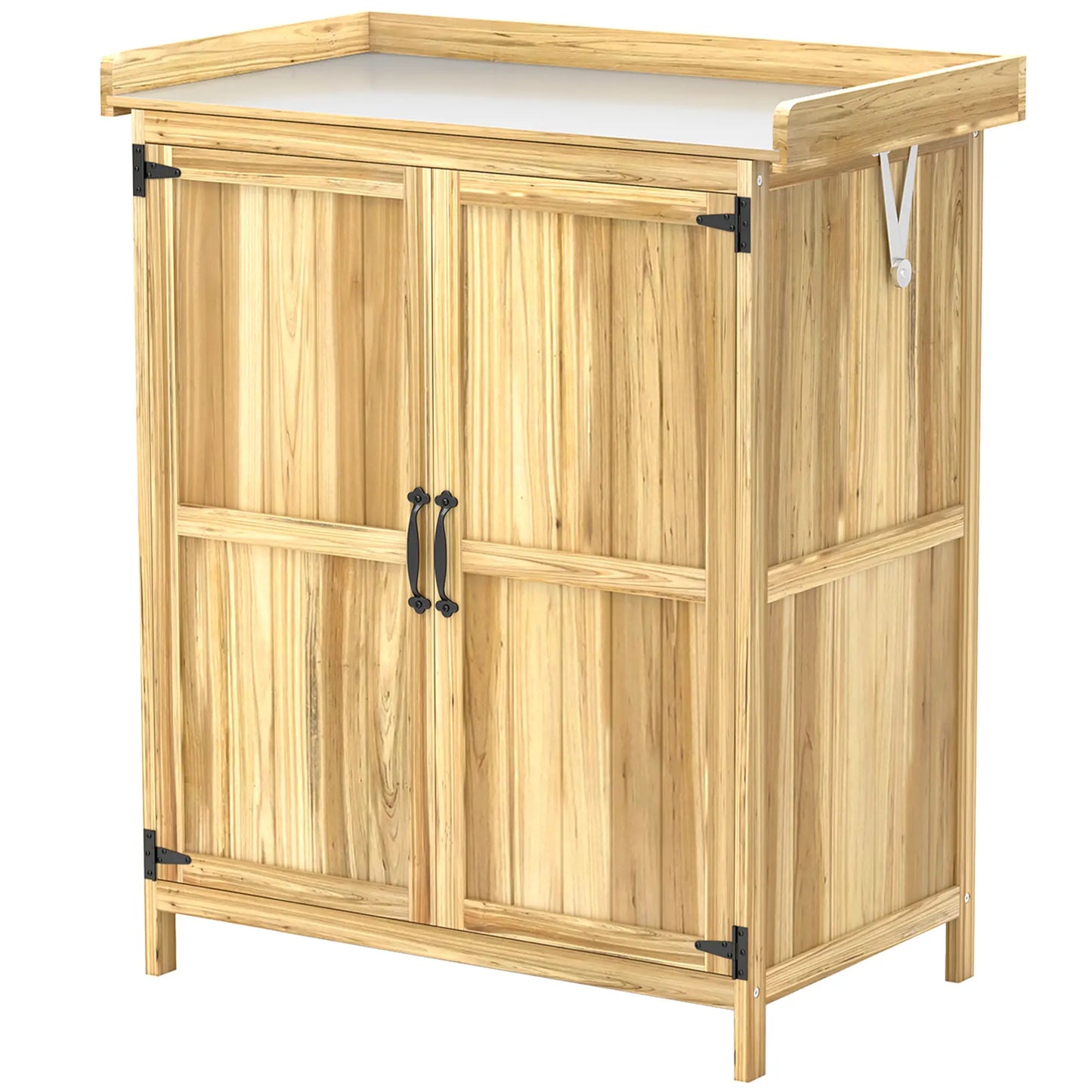 Nancy's Follina Planttafel - Tuinwerktafel - Tuinkast - Dennenhout - ± 75 x 45 x 90 cm