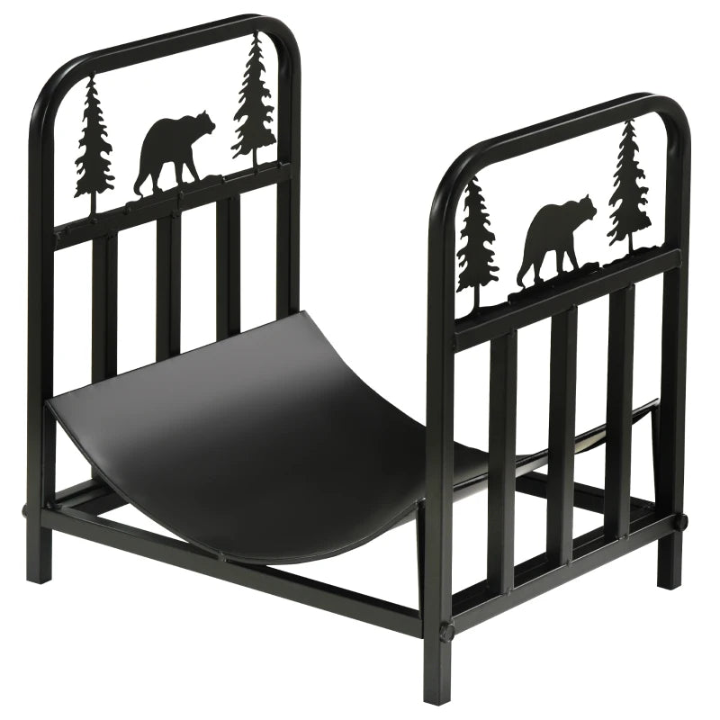 Nancy's Triana Firewood Rack - Wood Storage - Firewood Storage - Black - Steel