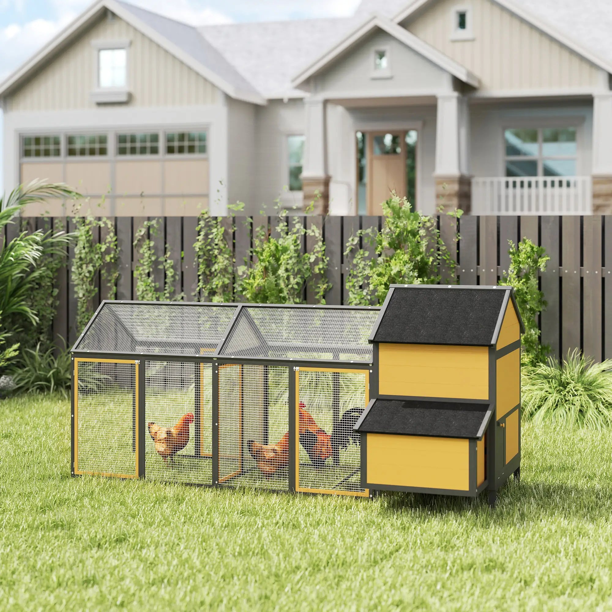Nancy's Iesolo Kippenhok - Kippenren - Spar - ± 245 x 125 x 115 cm