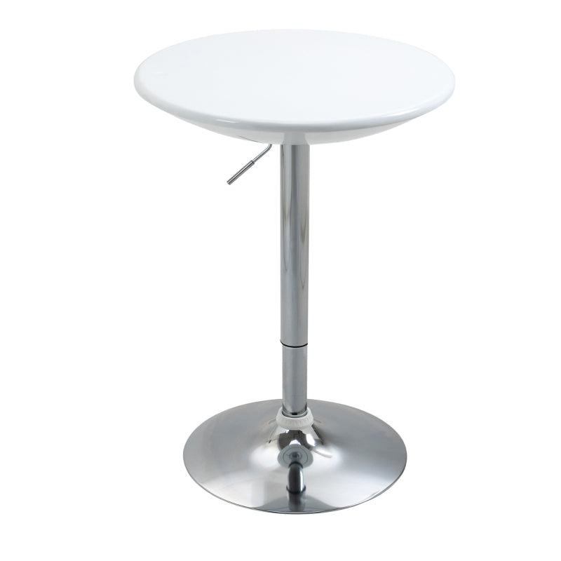 Nancy's Leyland Bar table - Height adjustable - Rotatable - White - Lacquered - ± Ø 60 cm