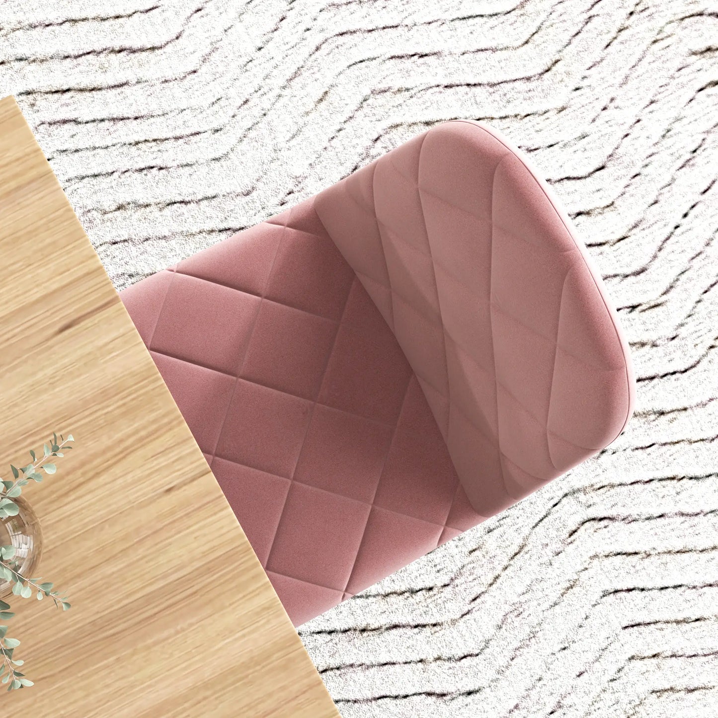 Nancy's Loreo Eetkamerstoelen - Set van 4 - Roze - Fluweel