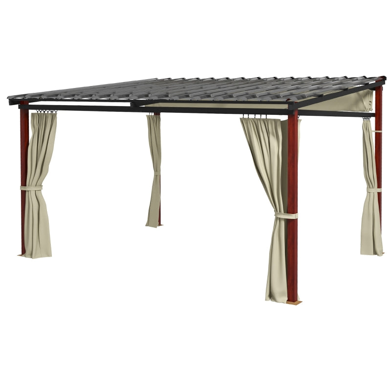 Nancy's Bingley Terrasoverkapping - Pergola - Paviljoen - Beige - ± 350 x 300 cm