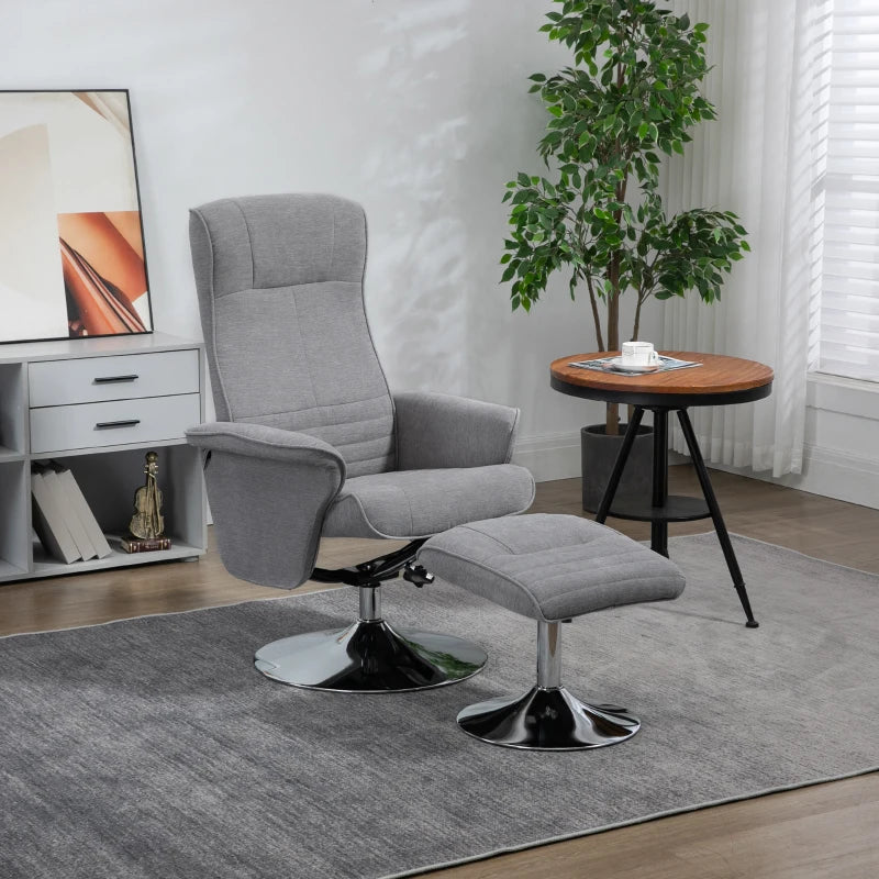 Fauteuil Relax Leocadia de Nancy - Chaise relax - Chaise longue - Dossier réglable - Rotatif - Gris - Velours / Acier