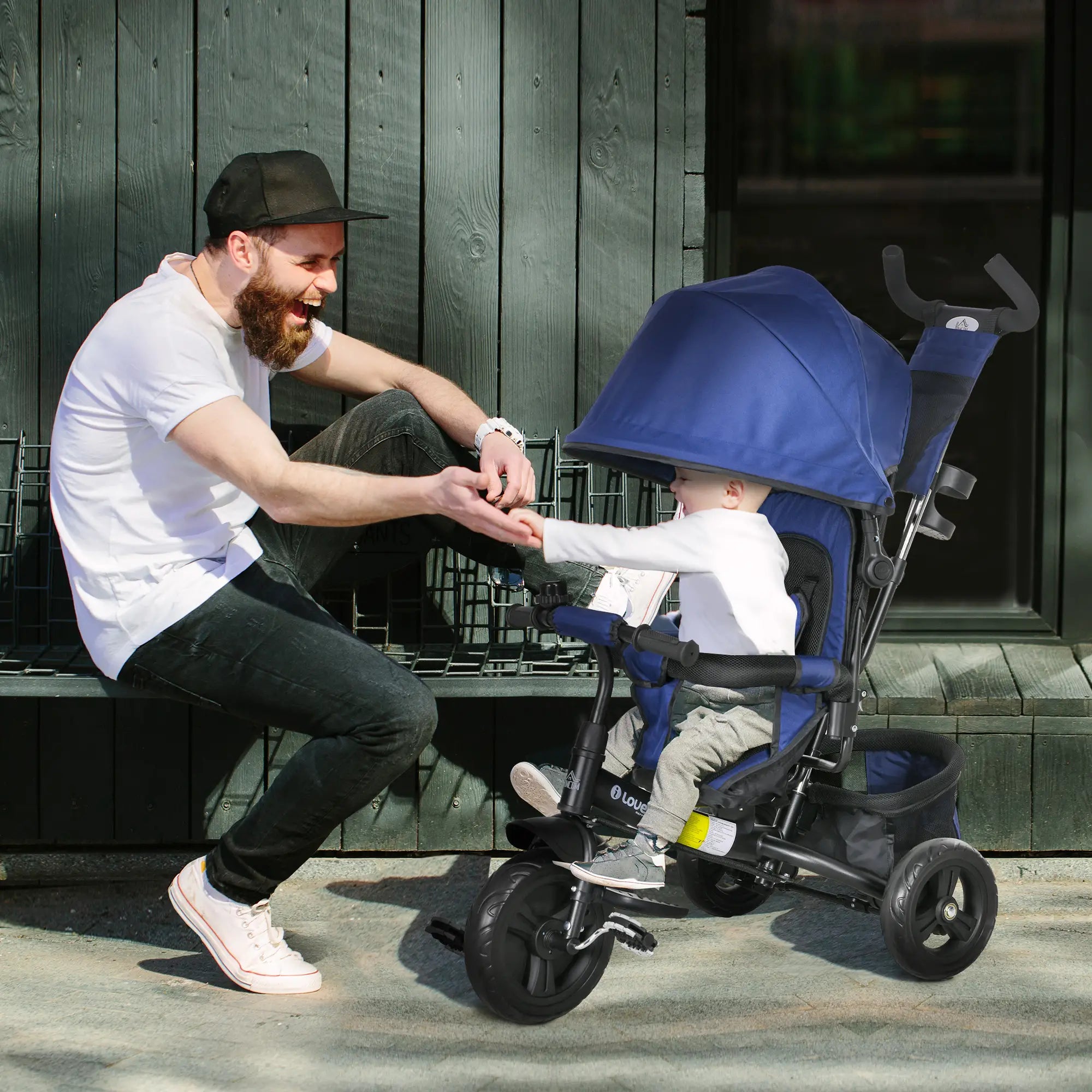 Nancy's Lucugnano Kinderdriewieler - Driewieler - Kinderwagen - Donkerblauw