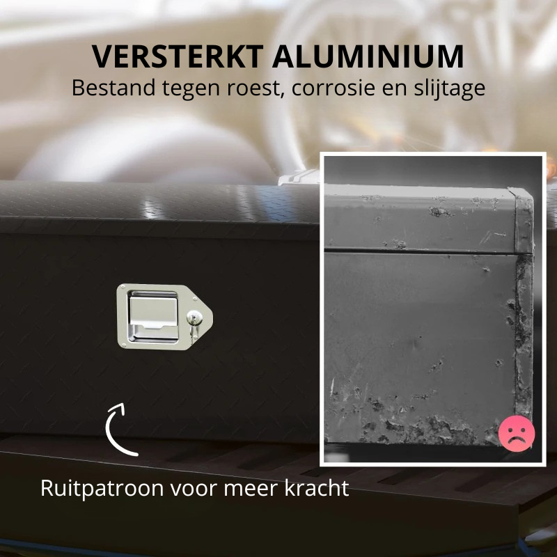 Nancy's Nervi Gereedschapskist - Gereedschapskoffer - Zwart - Aluminium - ± 100 x 35 x 25 cm