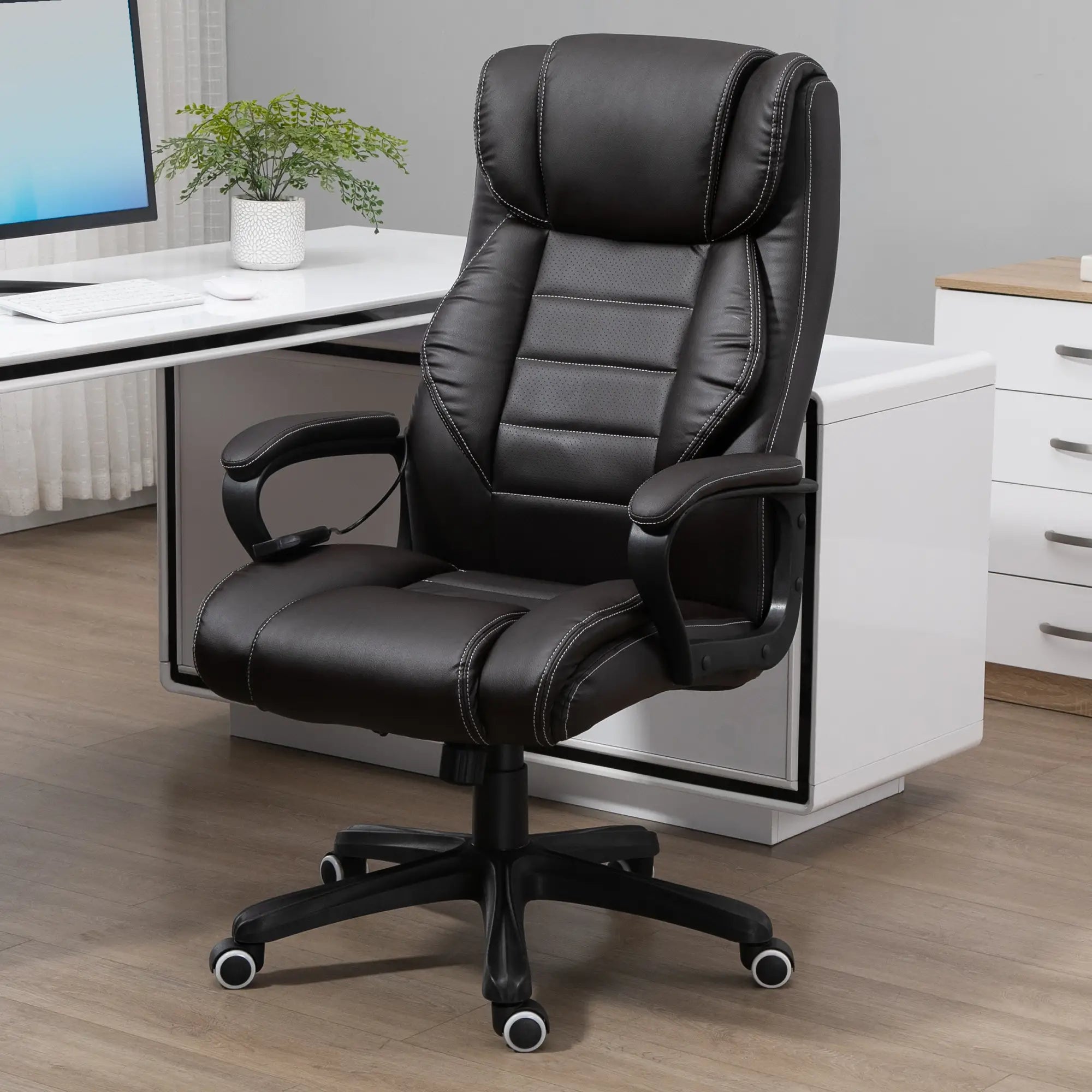 Nancy's Madesimo Massage Bureaustoelen - Massage Kantoorstoel - Verstelbaar - Bruin - Kunstleer