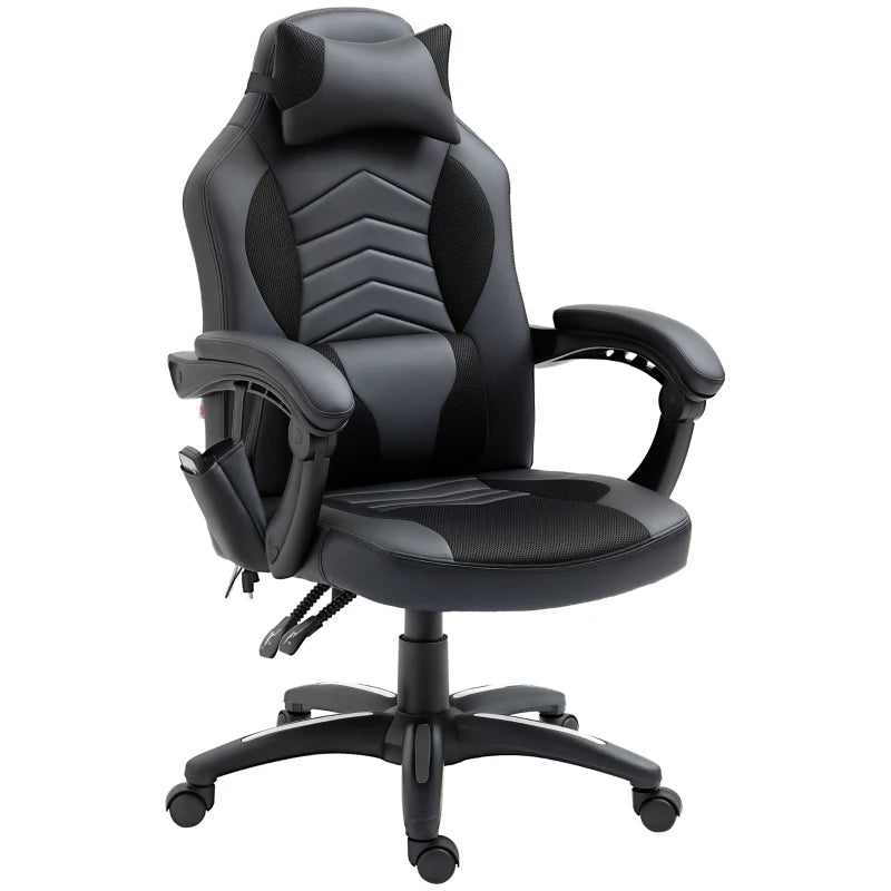 Nancy's Orvieto Gamestoel - Gamingstoel - Bureaustoel - Massagefunctie - Zwart