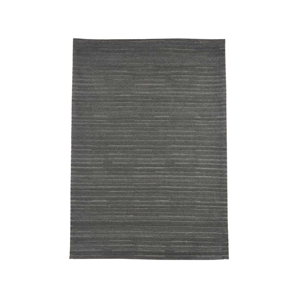 LABEL51 Vloerkleden Luxy Grijs Antraciet Laagpolig - Wol - 160x230 cm