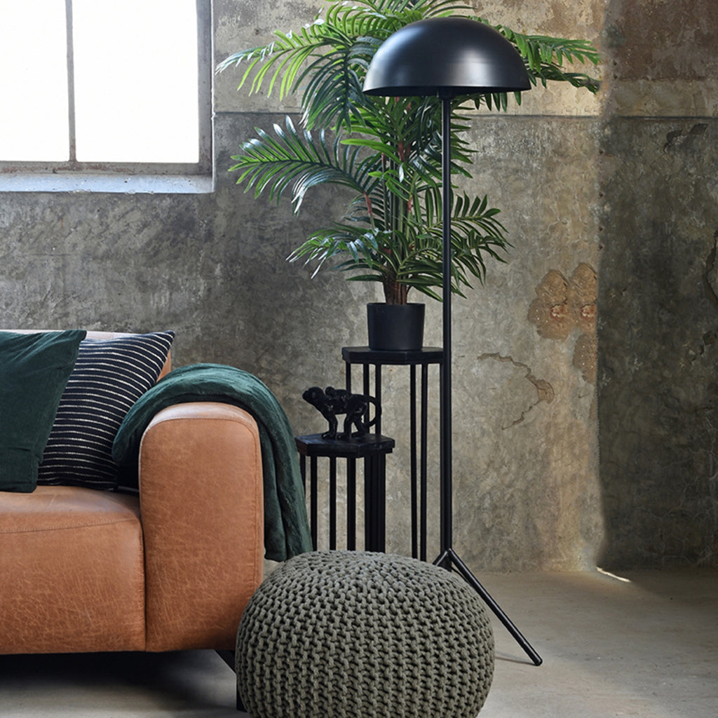 LABEL51 Vloerlamp Globe Design Zwart - 39x39x152 cm
