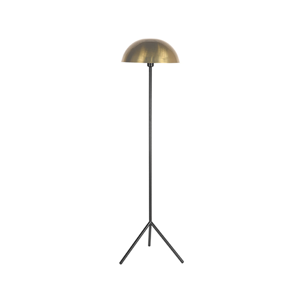 LABEL51 Vloerlamp Globe Design - Antiek Goud Metaal | Zwart Metaal - 39x39x152 cm