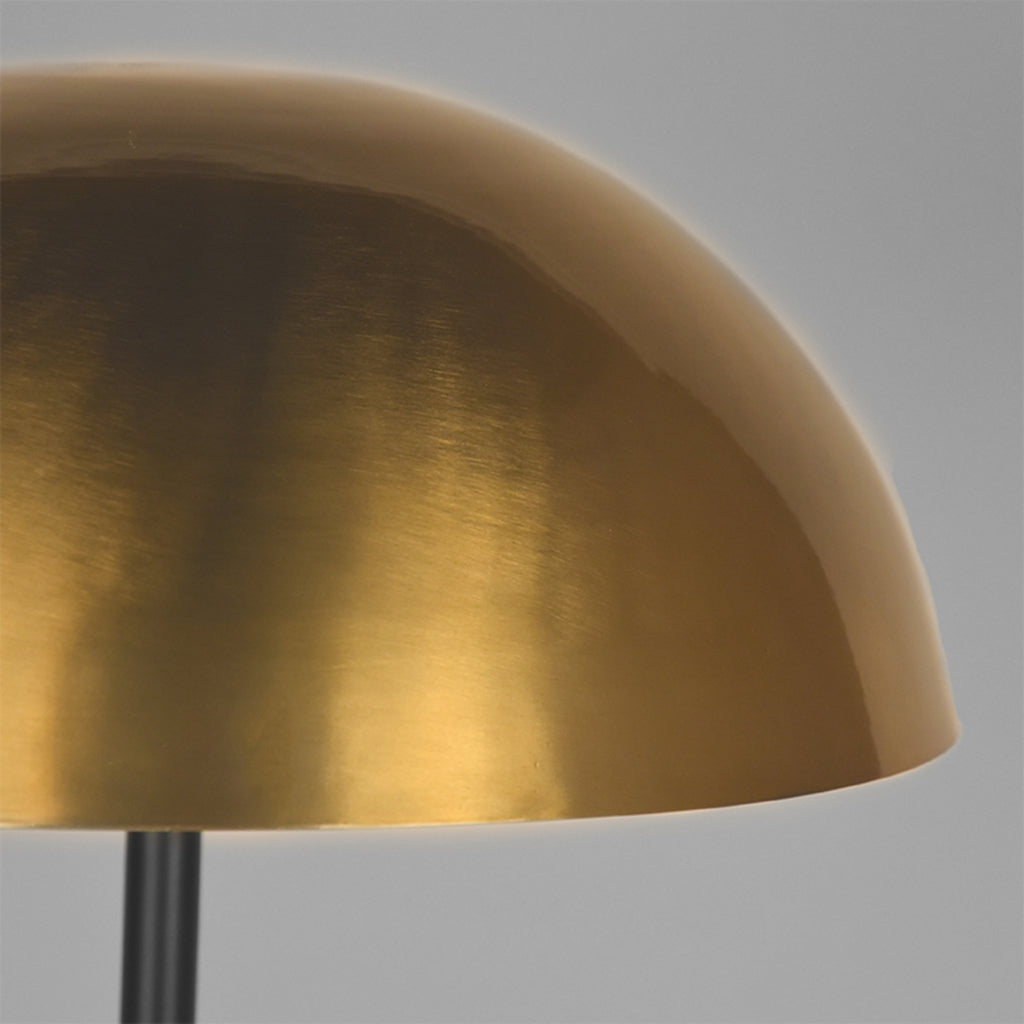 LABEL51 Vloerlamp Globe Design - Antiek Goud Metaal | Zwart Metaal - 39x39x152 cm