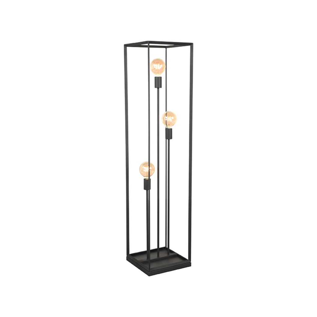 LABEL51 Vloerlamp Tetto Desgin Industrieel Zwart Metaal - 30x30x135 cm