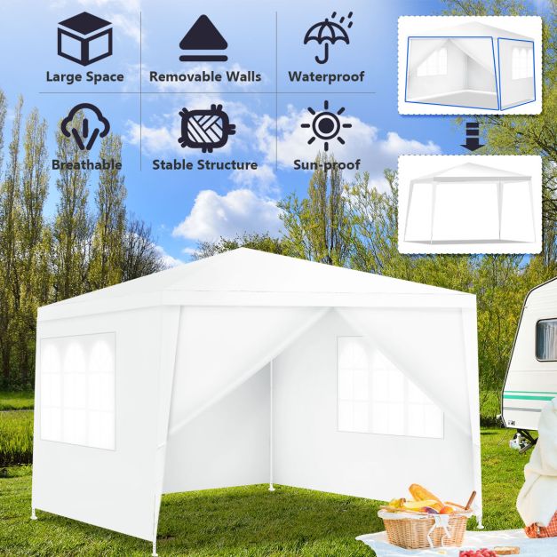 Nancy's Lapas Partytent - Paviljoen - Wit - 300 x 300 cm