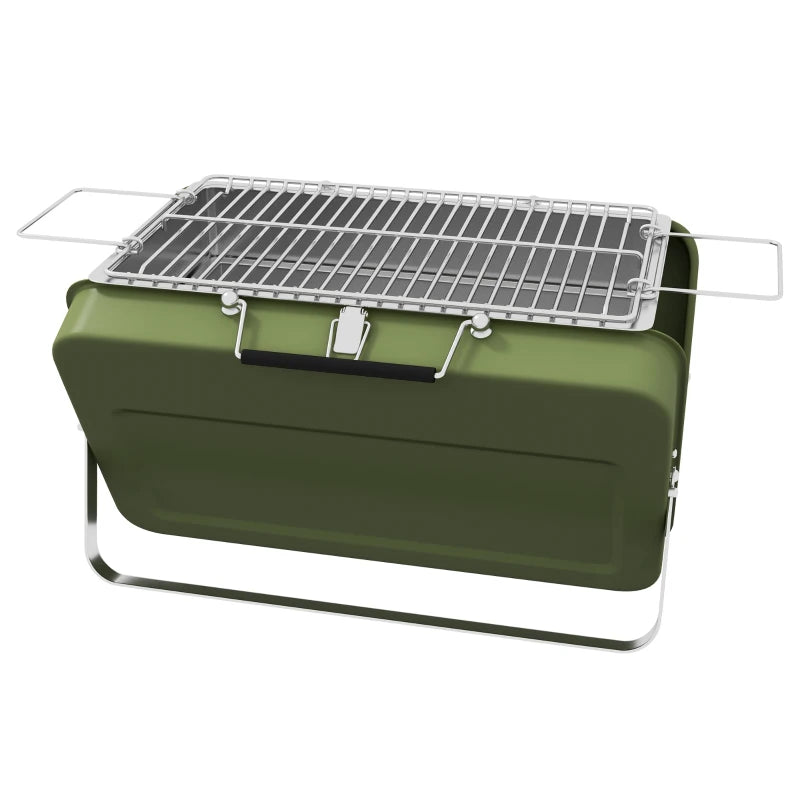 Nancy's Fornelos Mini Barbecue - Compacte Grill - BBQ - Houtskool - Staal - Groen