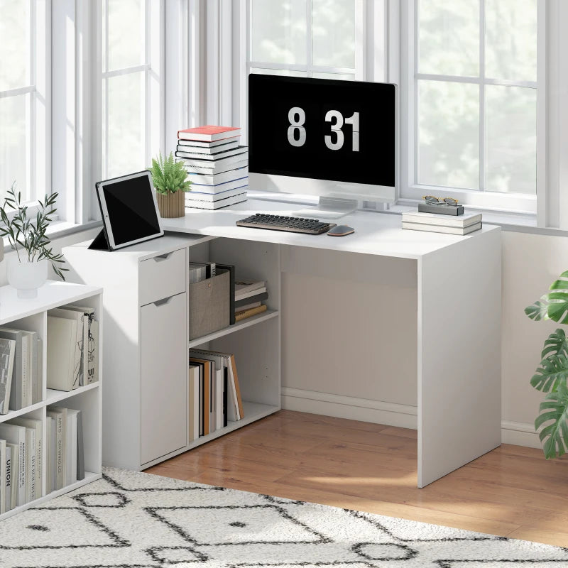 Nancy's Missanello Hoekbureau - Bureau Hoek - Computertafel - Wit -120 x 95 x 75 cm