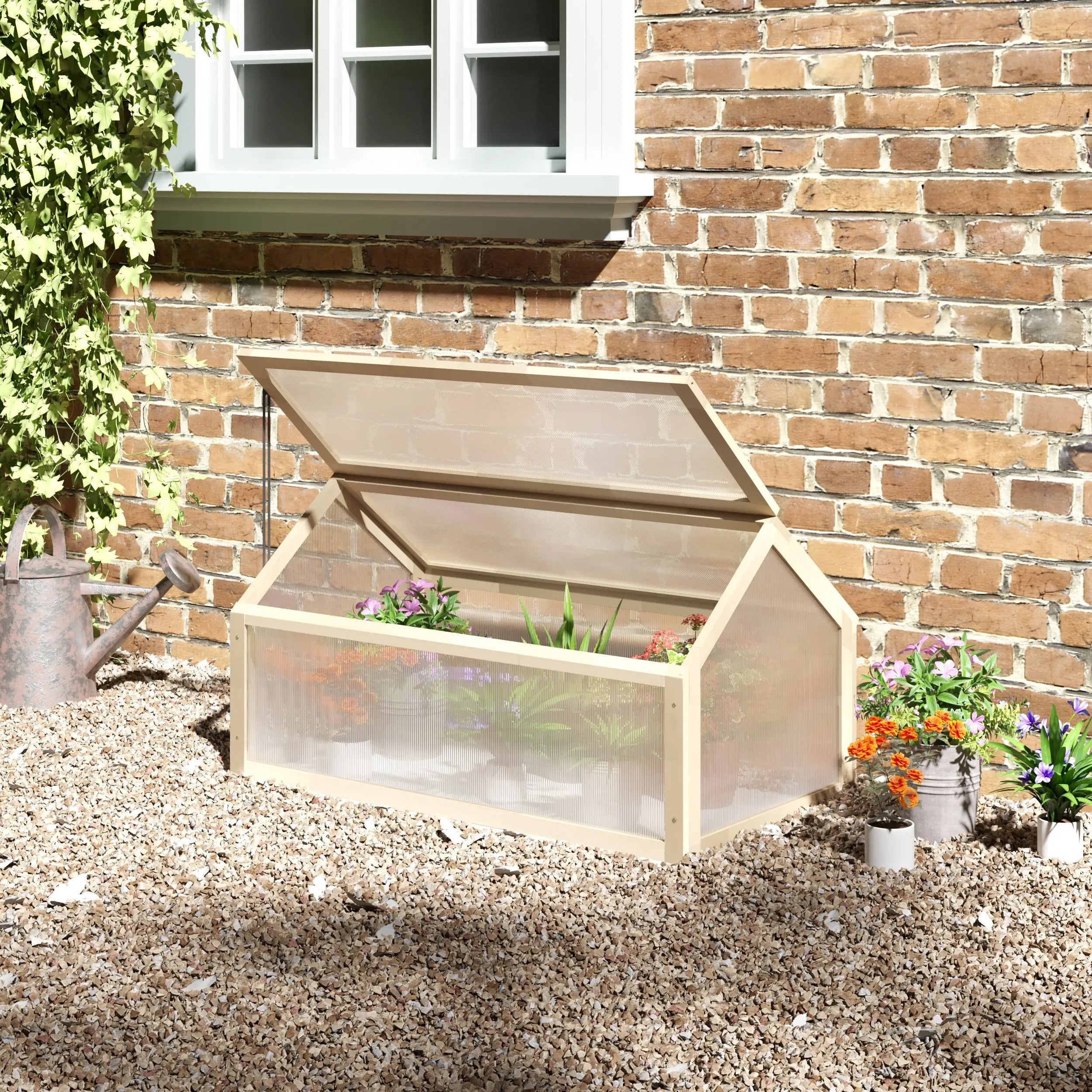 Nancy's Centobuchi Kweekkas - Plantenkas - Tuinkas - Dennenhout - ± 90 x 50 x 50 cm