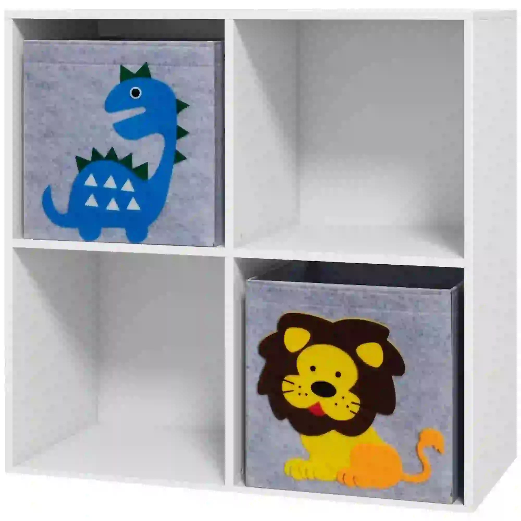 Nancy's Lotzorai Kinderkast - Opbergkast - Opbergkubussen - 4 Vakken - Wit - ± 60 x 30 x 62 cm