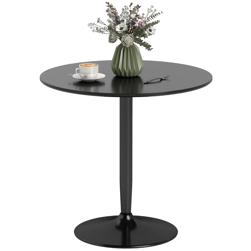 Nancy's Novellara Eettafel Rond - Eetkamertafel - Zwart - Ø 80 x 75H cm