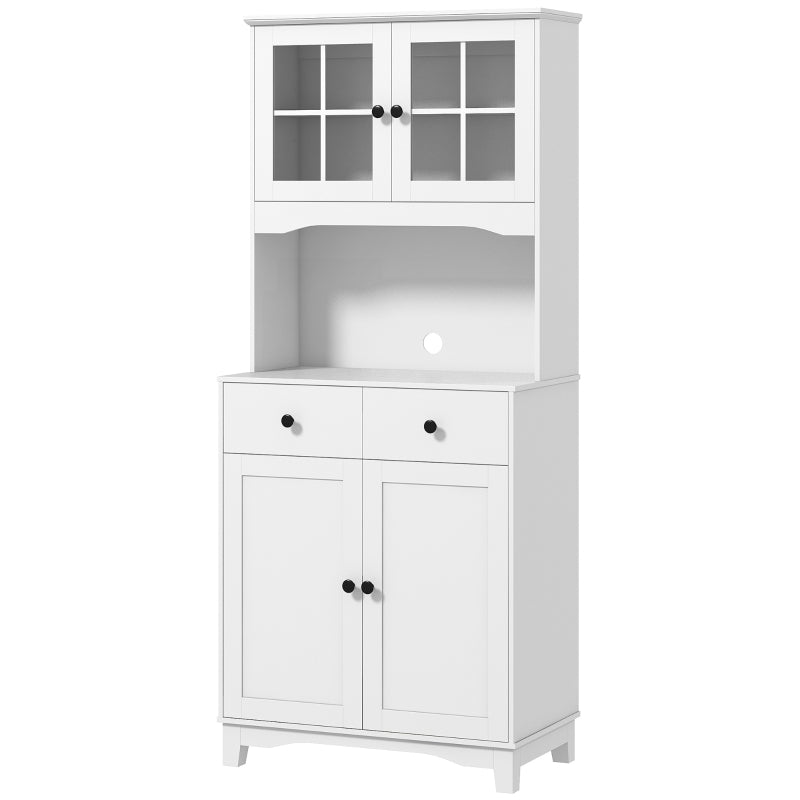 Armoire de cuisine Nancy's Infesta sur pied - Armoire de rangement - Buffet - Vitrine - Blanc - ± 75 x 40 x 170 cm