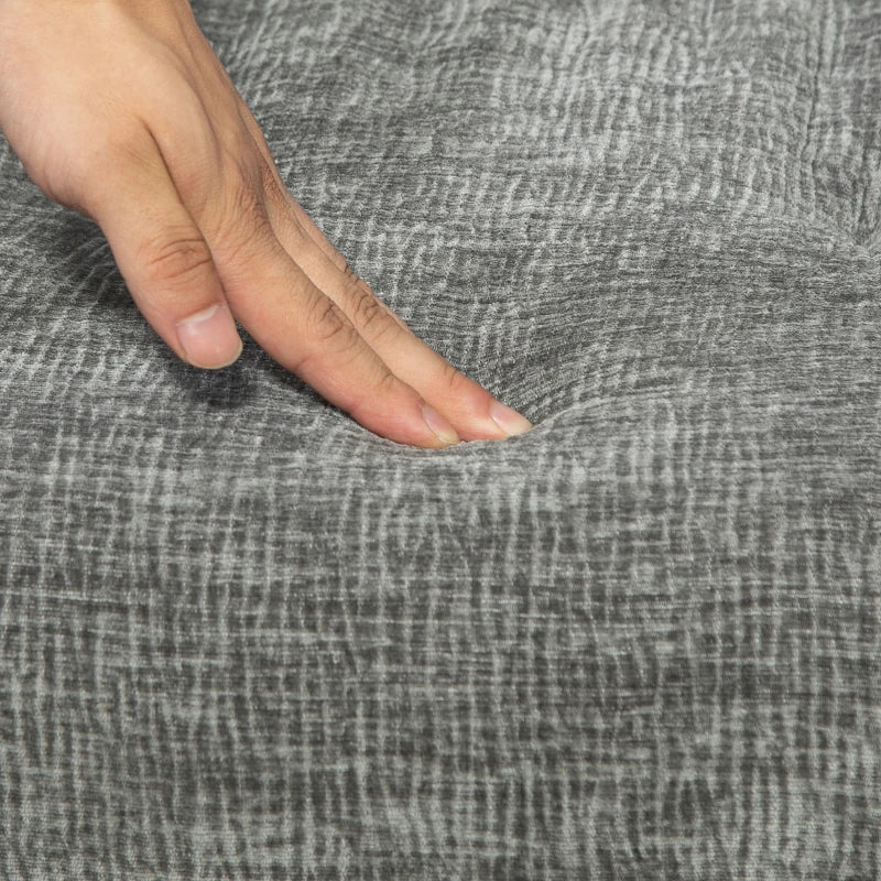 Nancy's Ramires Fauteuil - Relaxstoel - Loungestoel - Grijs / Zwart - Linnen