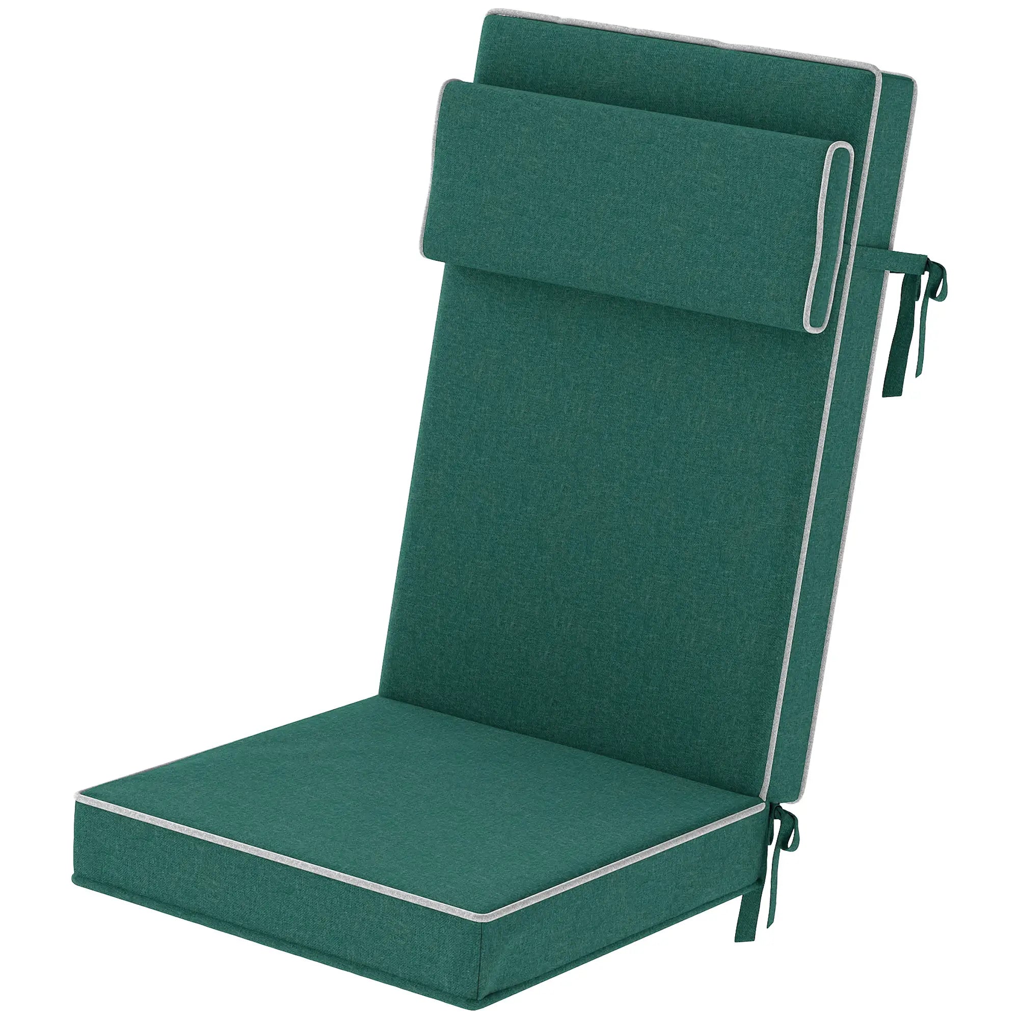 Nancy's Cortona Tuinkussen - Tuinstoelkussen - Stoelkussen - Groen - ± 120 x 45 x 10D cm