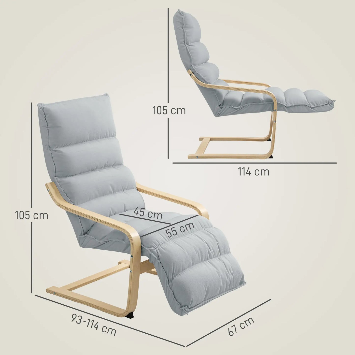 Nancy's Latera Relaxfauteuil - Loungestoel - Relaxstoel - Lichtgrijs - Fluweel