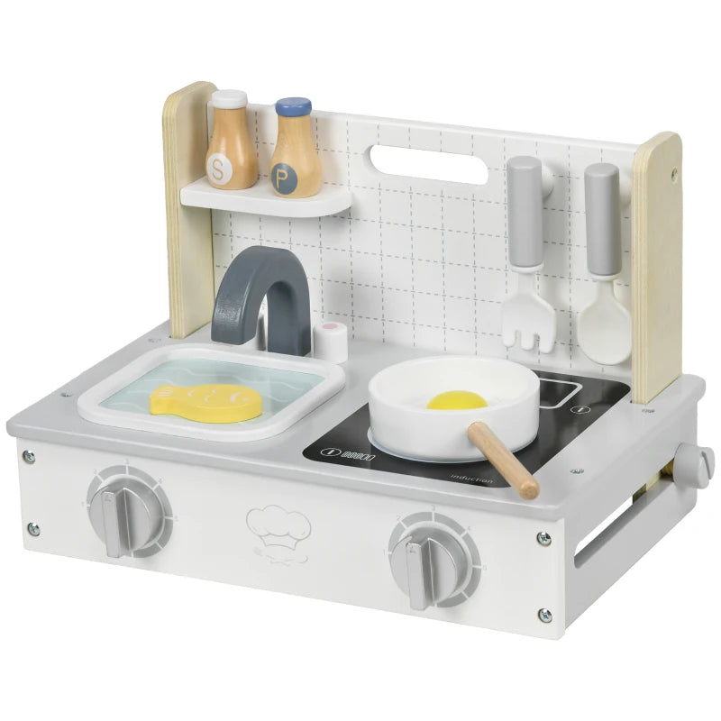 Cuisine pour enfants Nancy's Loetje - Cuisine ludique - Mini ensemble de cuisine - Accessoires inclus - Gris / Jaune