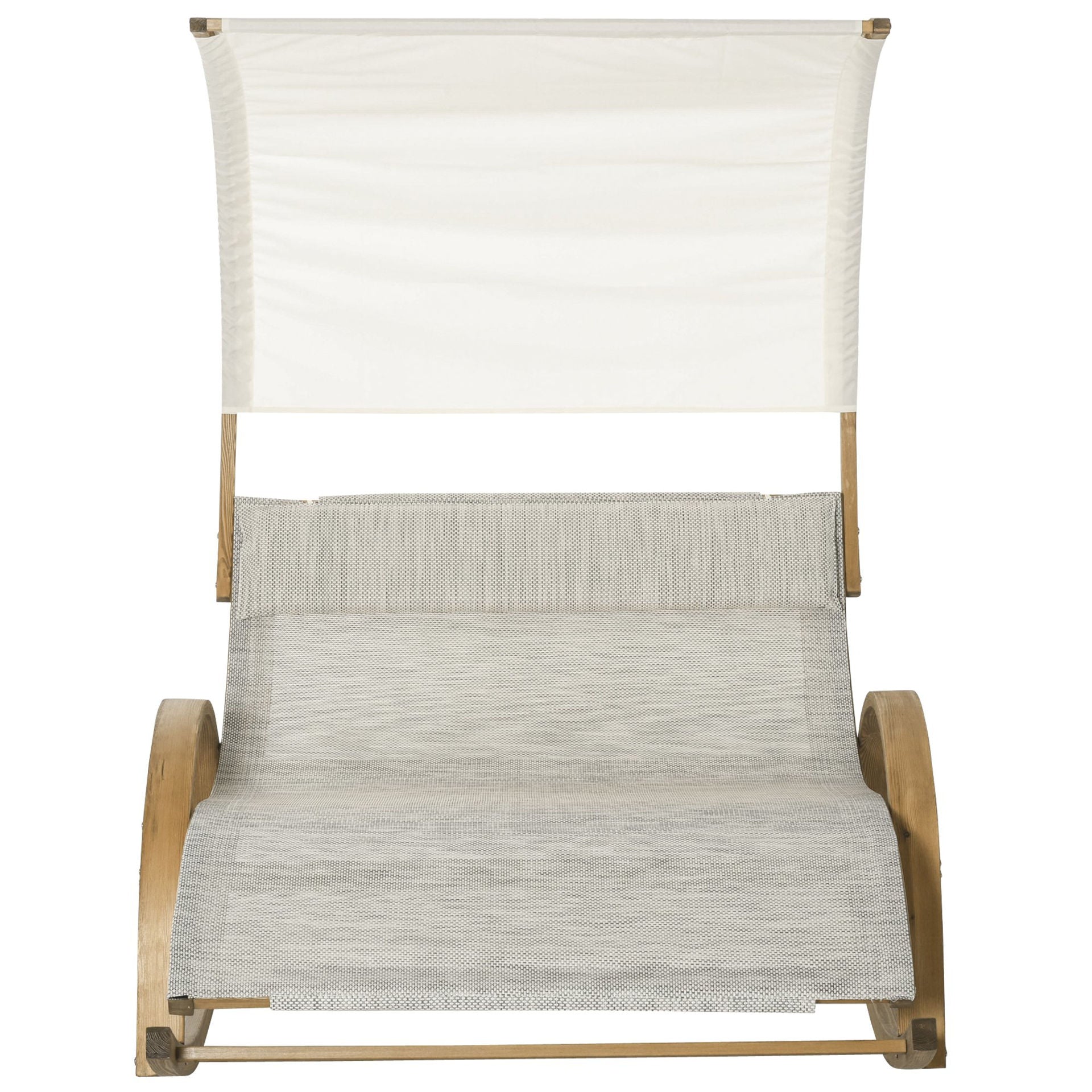 Nancy's Steamboat Schommelstoel - Relaxstoel - Dak Lariks - Larikshout - Grijs/Wit - 190 x 135 x 185 cm