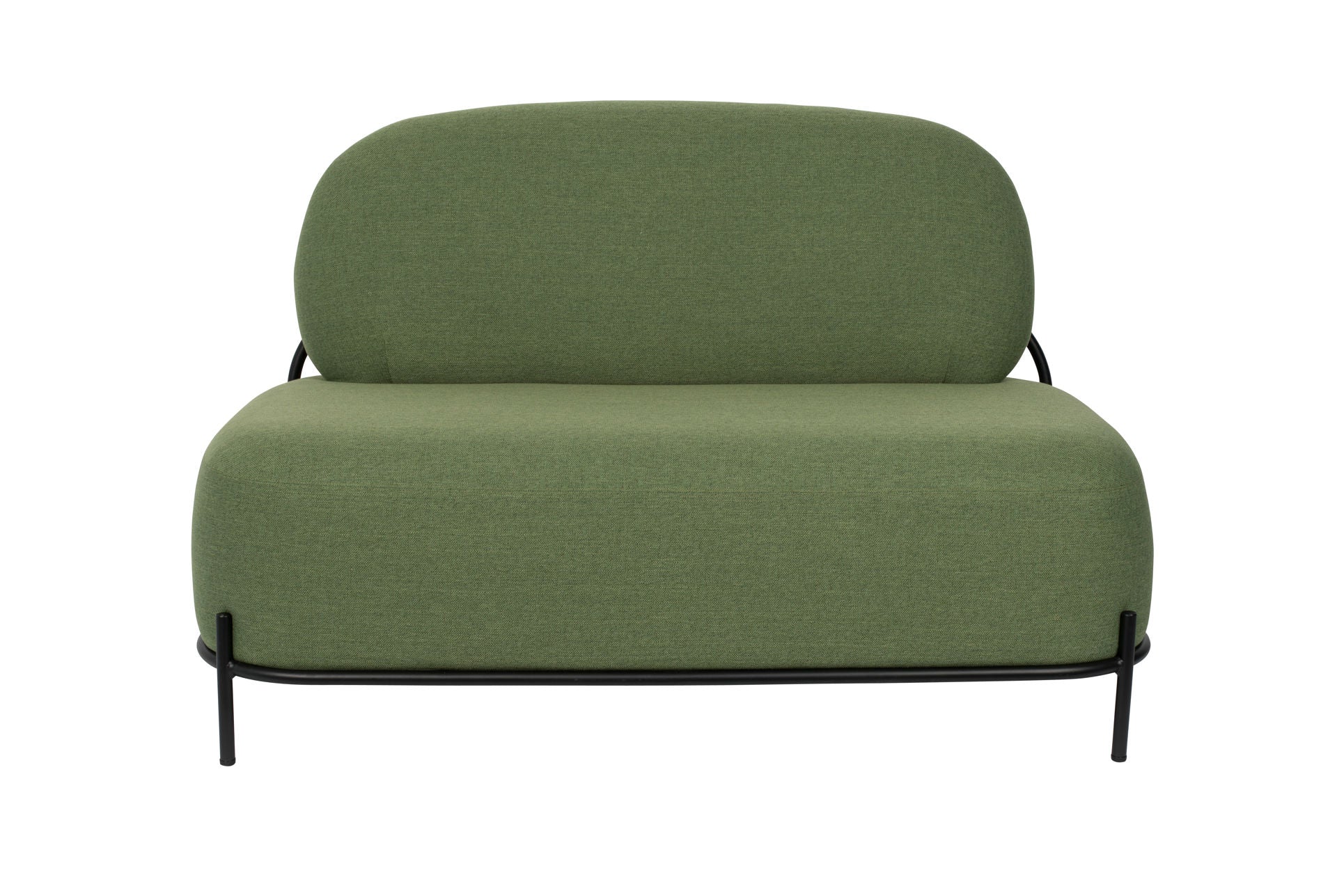 Nancy's Seven Hills Lounge Chair - Industrieel - Groen - Polyester, Multiplex, IJzer - 71,5 cm x 125 cm x 77 cm