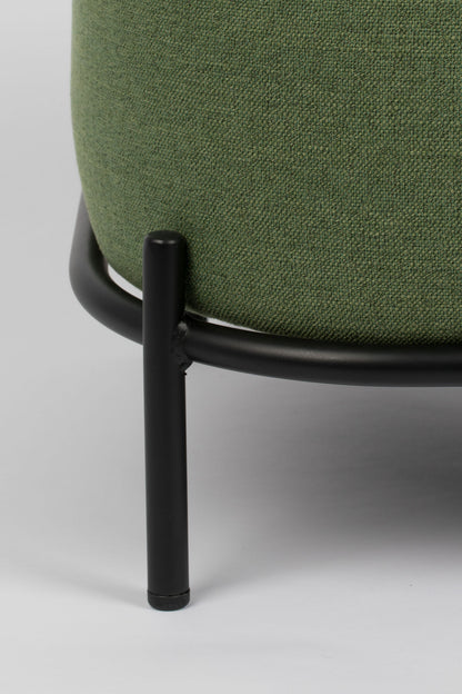 Nancy's Seven Hills Lounge Chair - Industrieel - Groen - Polyester, Multiplex, IJzer - 71,5 cm x 125 cm x 77 cm