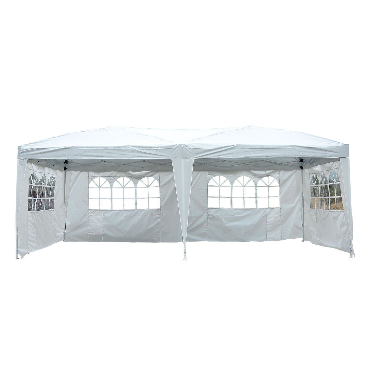 Nancy's Six Mens Folding Pavilion Party Tent - Wit - Staal, Stof - 232,68 cm x 116,93 cm x 100,39 cm