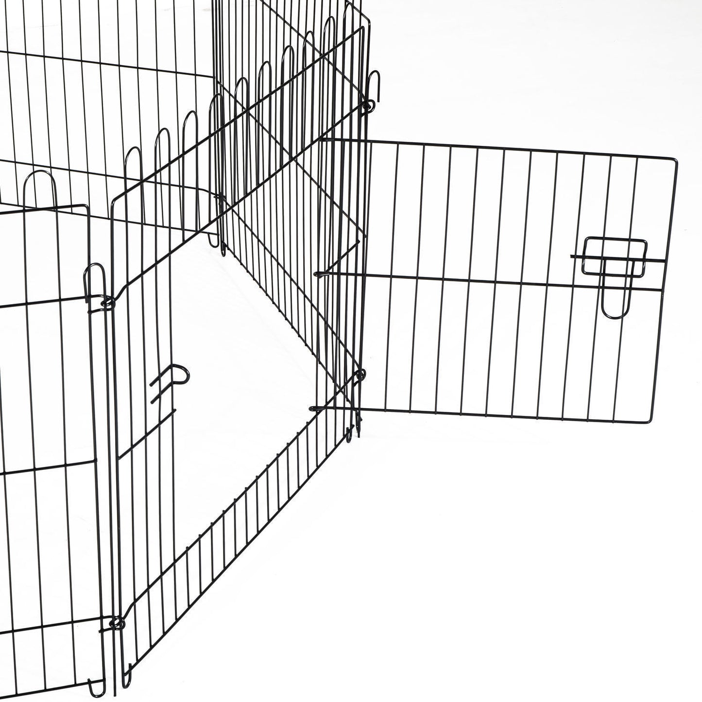 Nancy's The Rock Puppy Grid Buitenverblijf Konijnen Konijnen - Zwart - Staal - cm x 27,95 cm x 24,02 cm