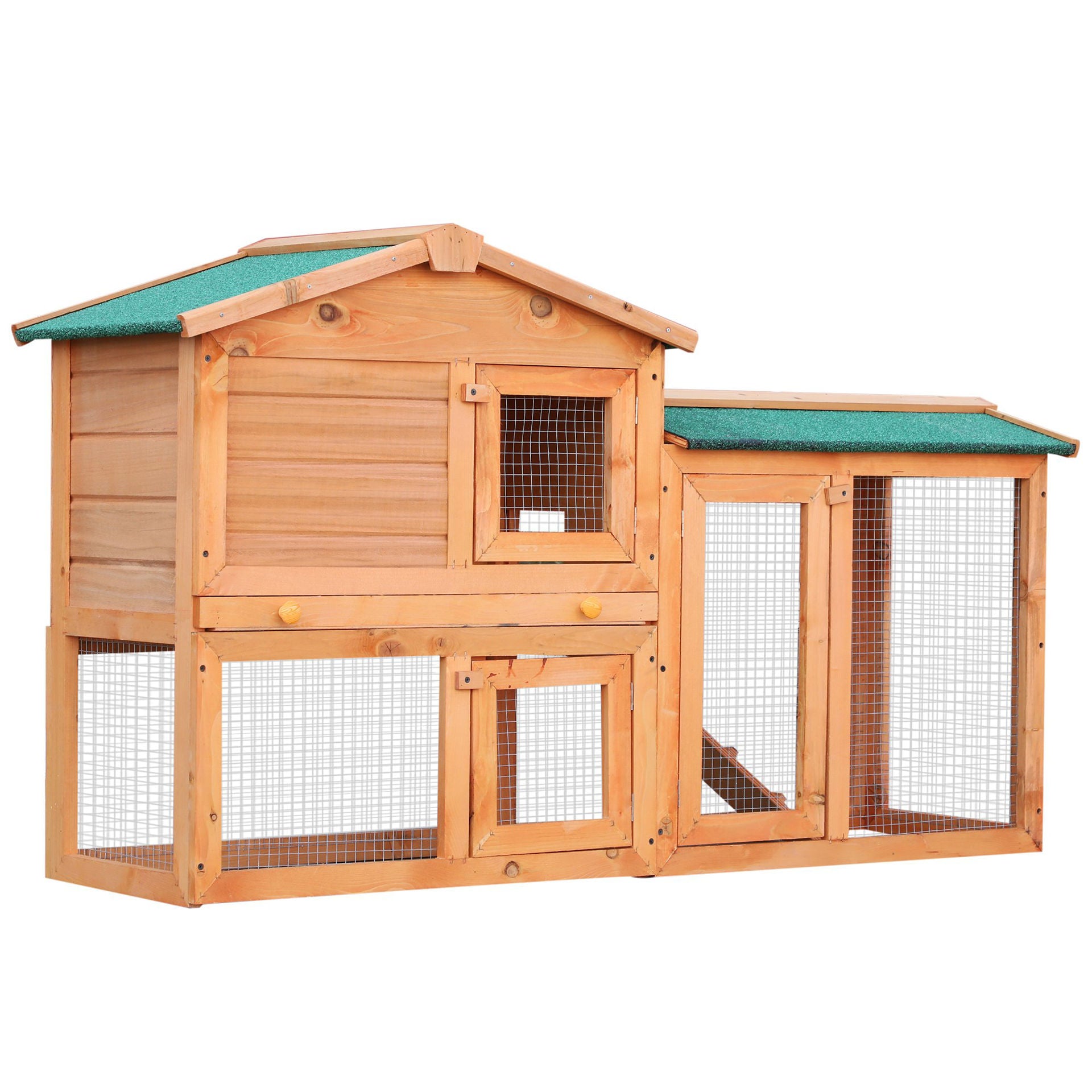 Clapier pour lapins Wildey de Nancy - Vert - Bois - 57,09 cm x 17,72 cm x 33,46 cm