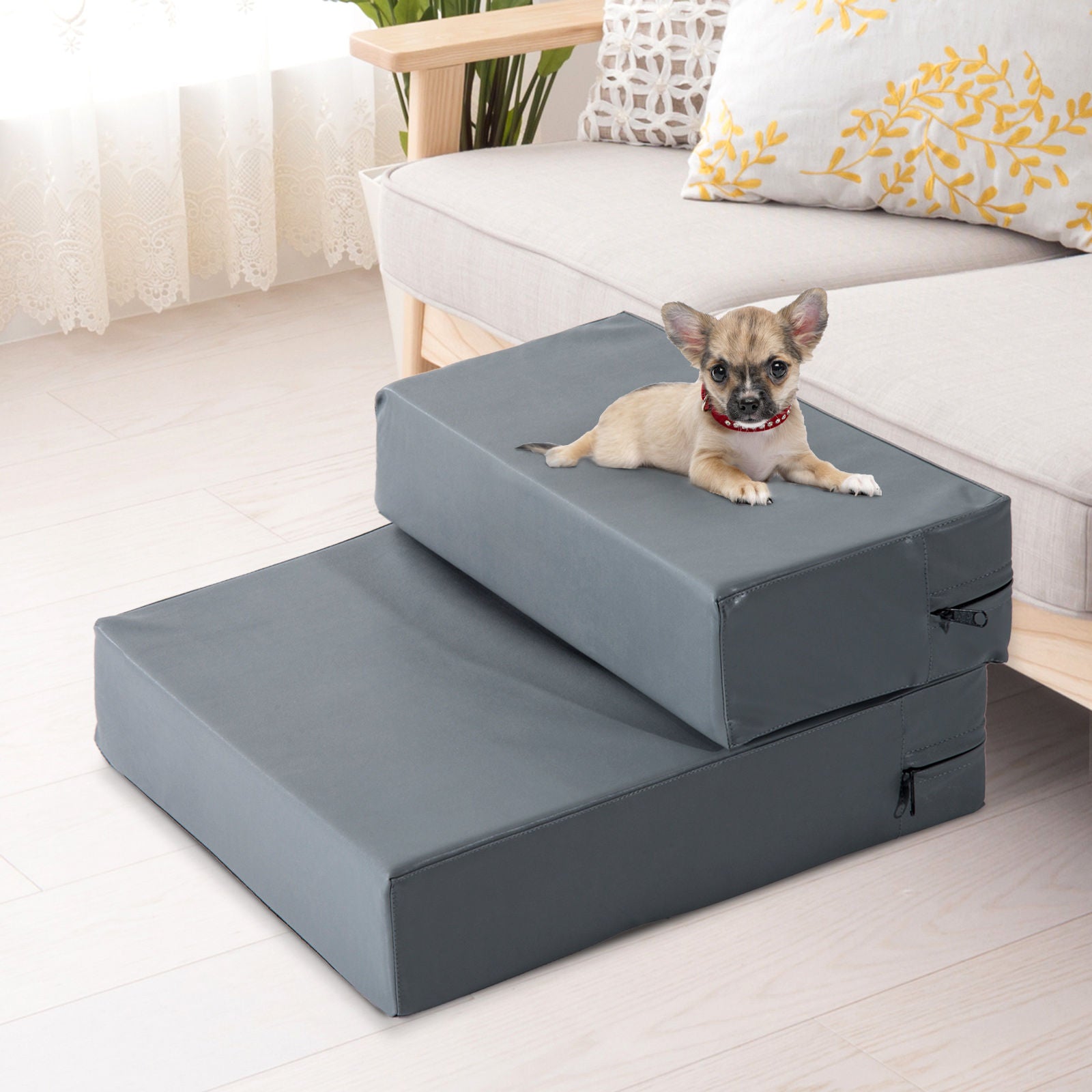 Nancy's Wildey Hondentrap Huisdiermat 2 treden Opvouwbare hondentrap Trapmat voor katten en honden