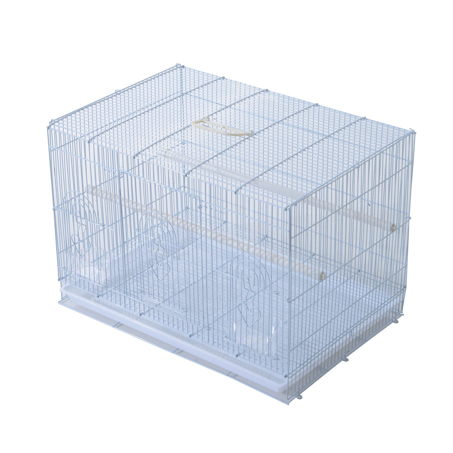 Nancy's America Vogelkooi - Wit - Metaal, Pp - 23,62 cm x 16,41 cm x 16,41 cm