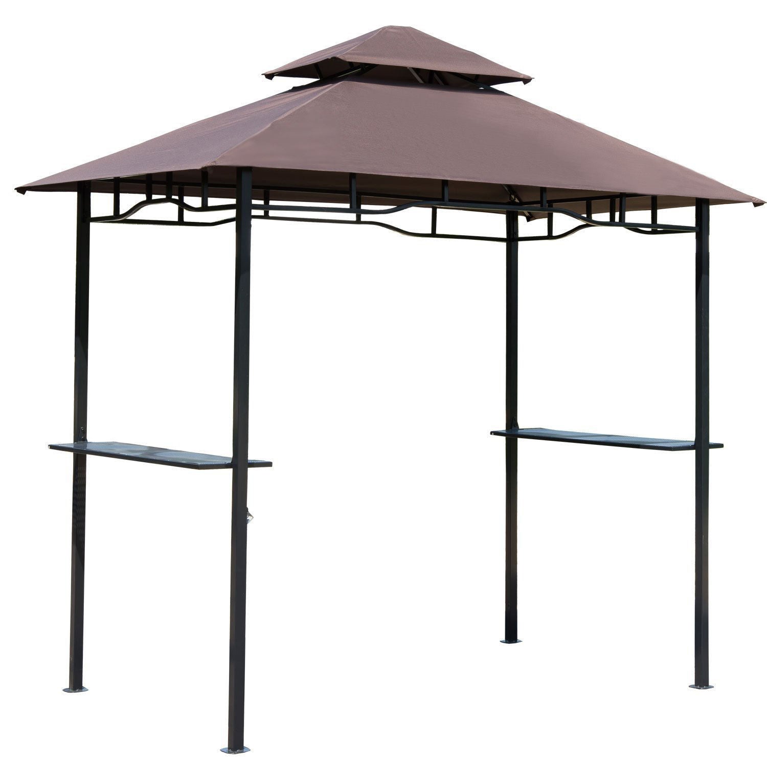 Nancy's Camelote Grill Paviljoen -Partytent - Barbecuepaviljoen - Pergola - Bruin, Zwart - ± 250 x 150 cm