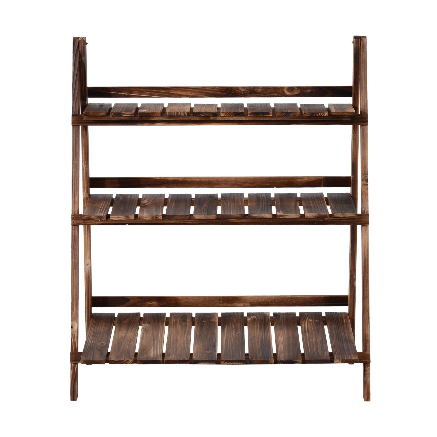 Nancy's Camp Six Plant Staircase - Bruin - Firwood - 31,49 cm x 14,56 cm x 36,61 cm