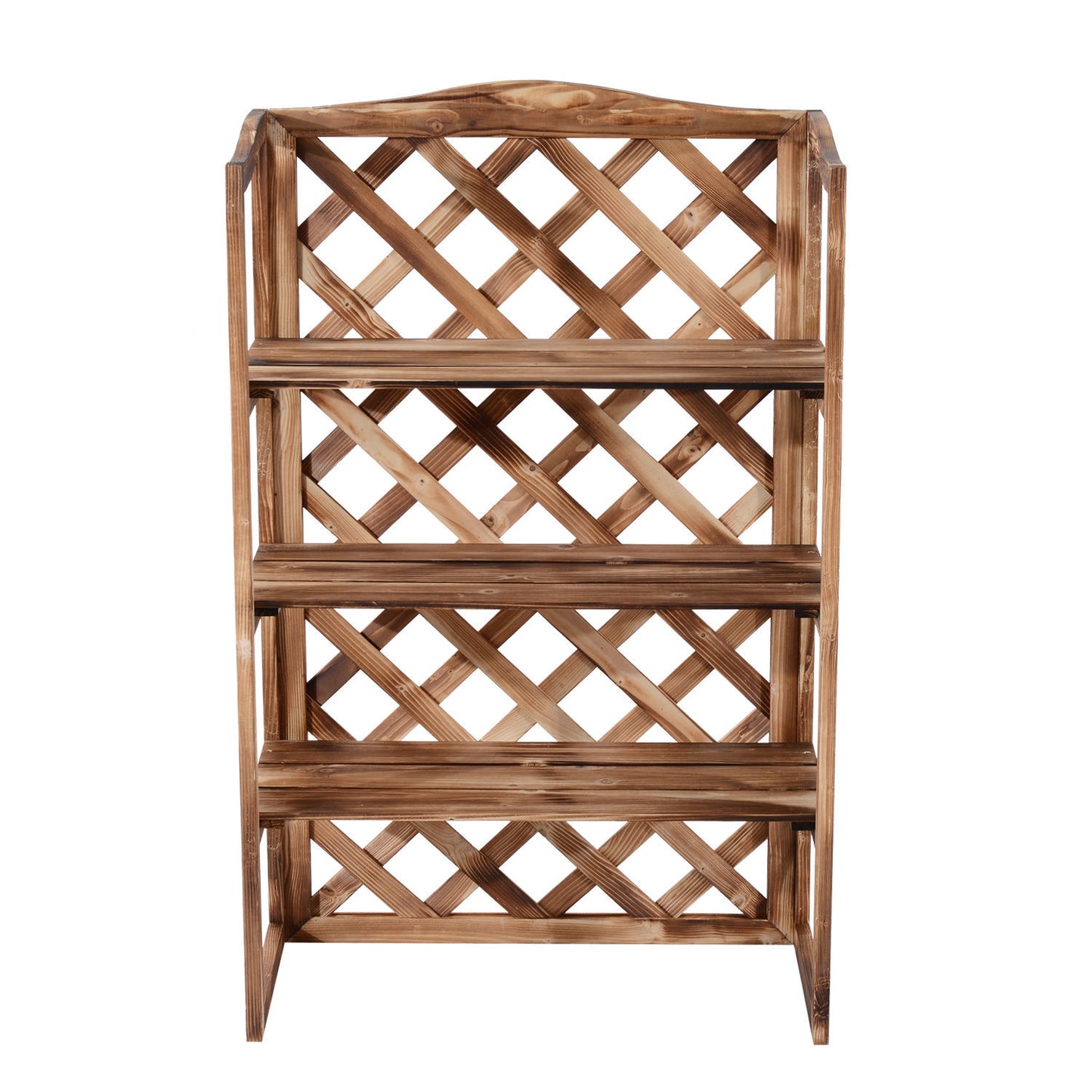 Nancy's Camps Plantenrek - Bloementrap - Plantentrap - Bruin - Dennenhout - ± 75 x 40 x 120 cm