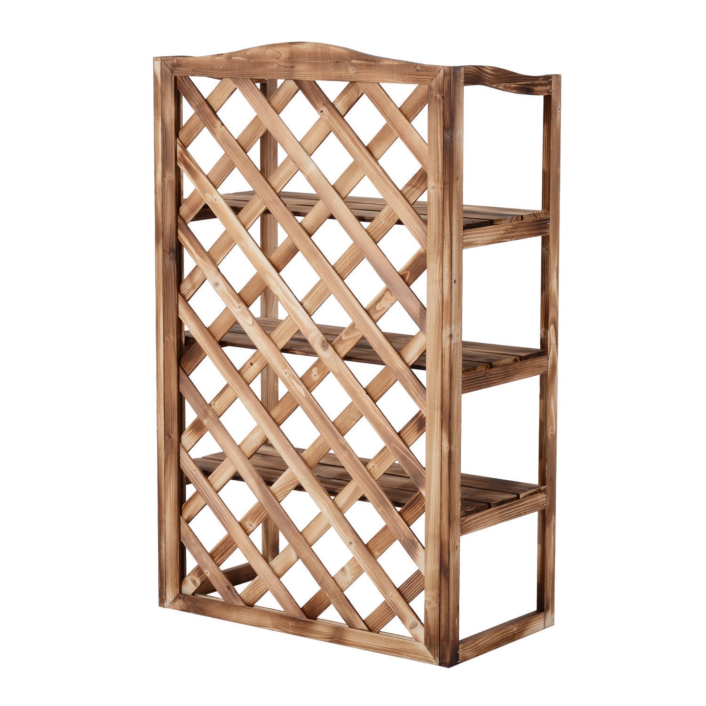 Nancy's Camps Plantenrek - Bloementrap - Plantentrap - Bruin - Dennenhout - ± 75 x 40 x 120 cm