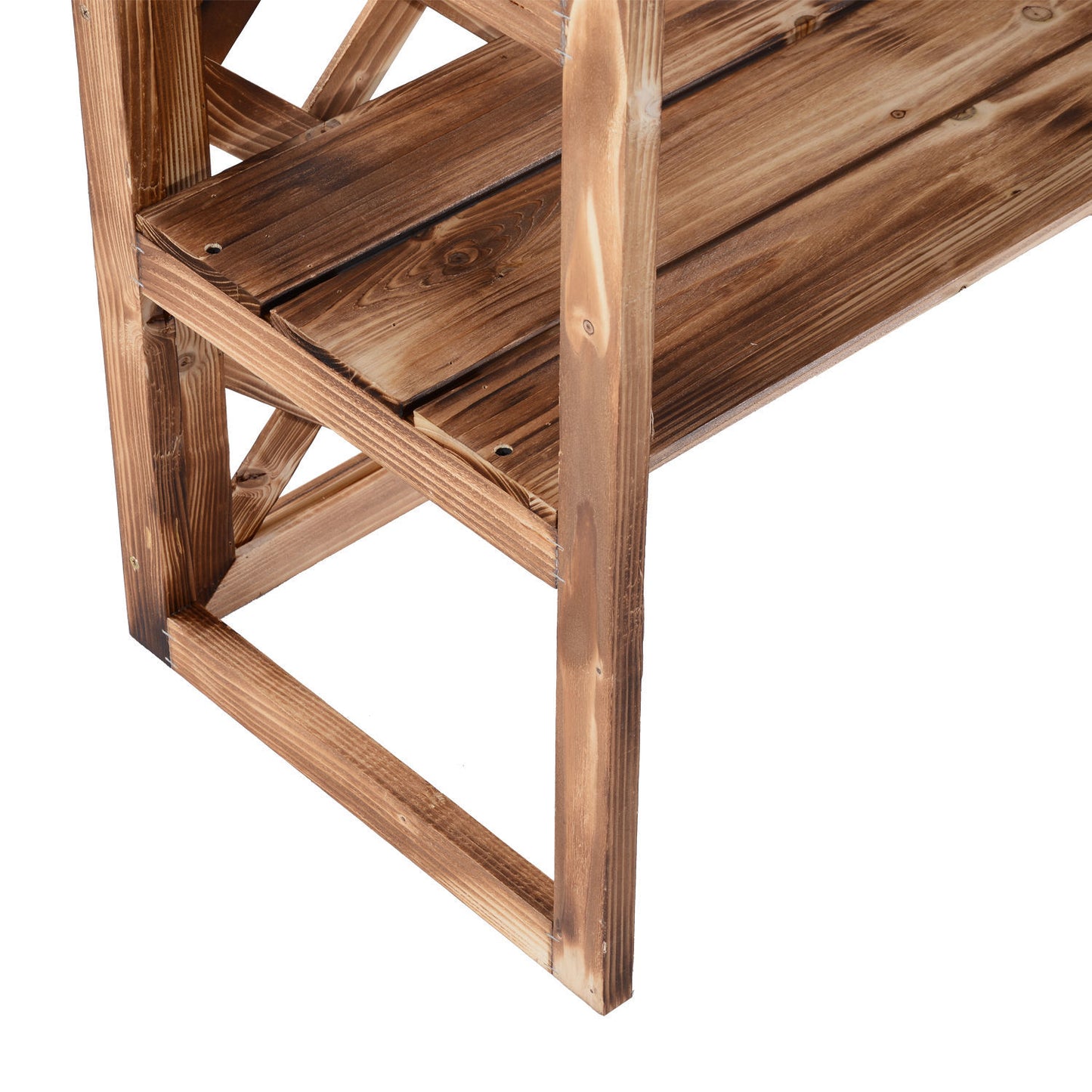 Nancy's Camps Plantenrek - Bloementrap - Plantentrap - Bruin - Dennenhout - ± 75 x 40 x 120 cm