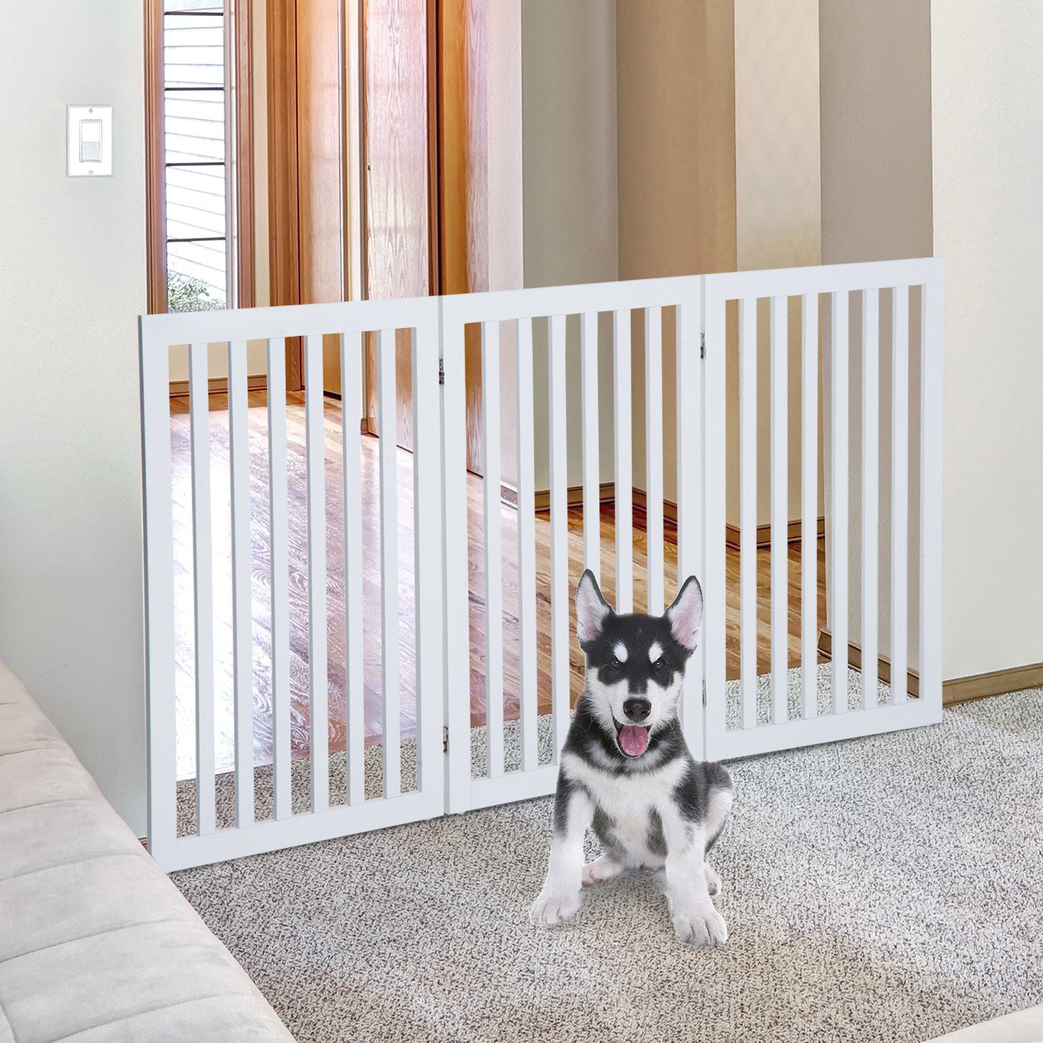 Nancy's Copetilla Barrier - Wit - Gefabriceerd Hout - 60,83 cm x 0,71 cm x 36,02 cm