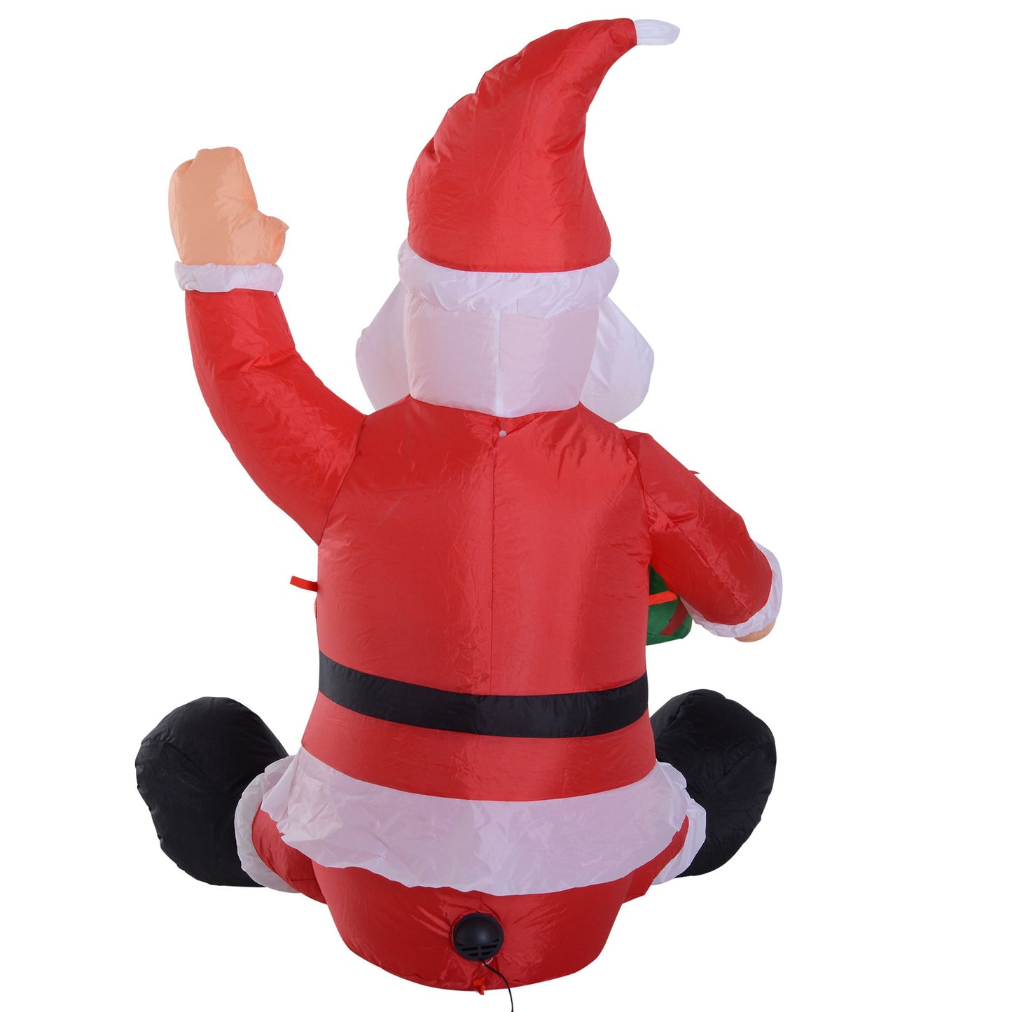 Nancy's El Brazo Opblaasbare LED Kerstman - Rood - Polyester