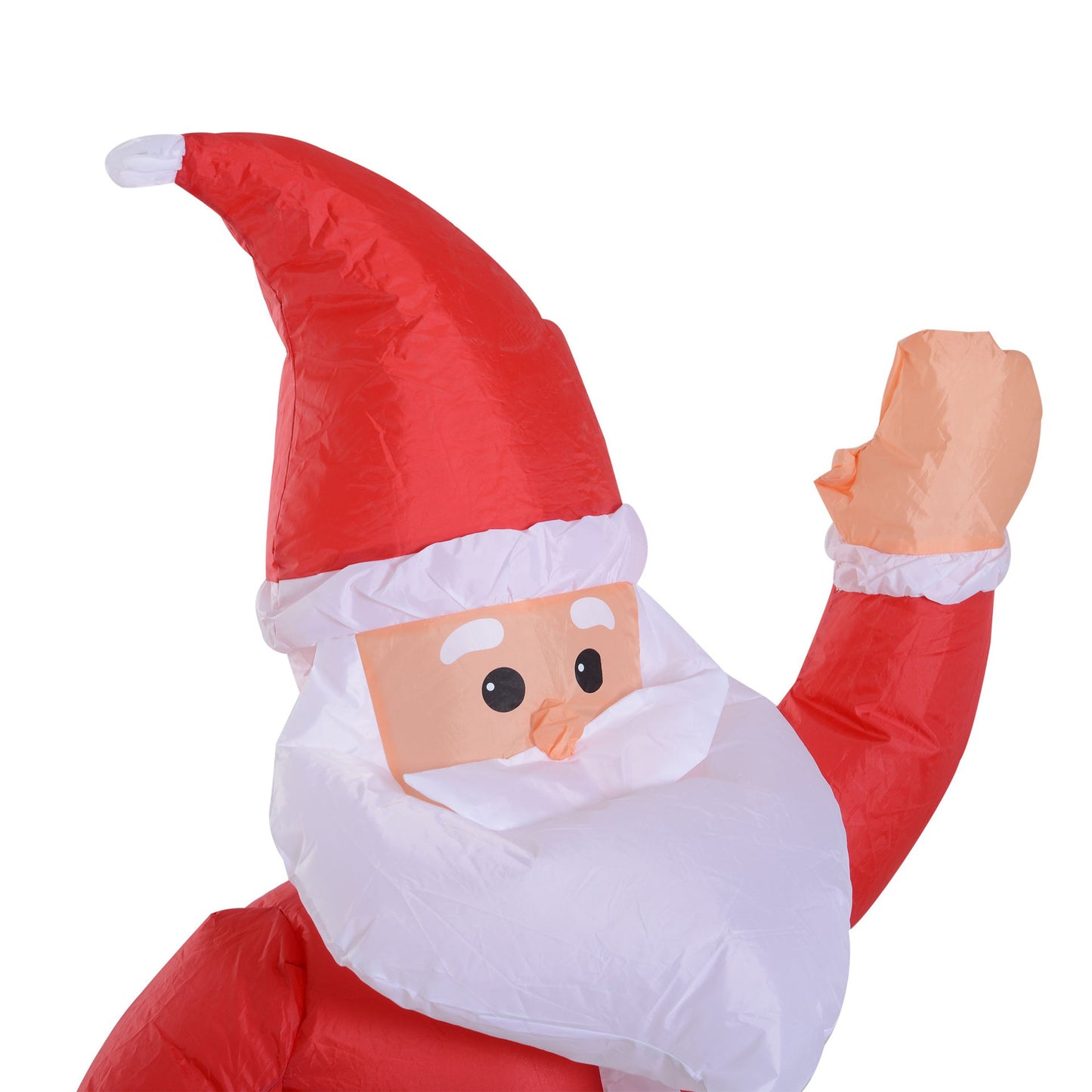 Nancy's El Brazo Opblaasbare LED Kerstman - Rood - Polyester