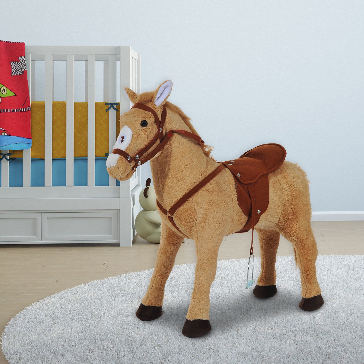 Cheval d'équitation Estero de Nancy - Beige - Peluche, Métal, Coton Pp - 33,46 cm x 11,02 cm x 23,62 cm